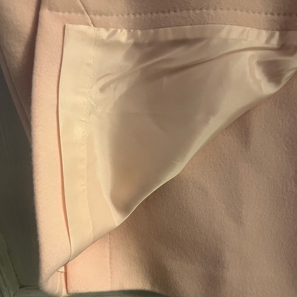 Vintage Carlisle Light Baby Pink Wool Angora Faux Wrap Safety Pin Pencil Skirt - Picture 4 of 6